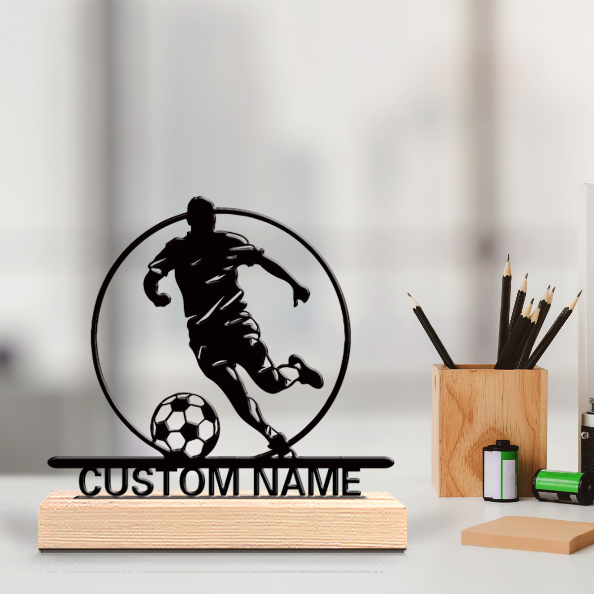 Baby Products Decoration - Estatua Metálica Personalizada de Jugador de