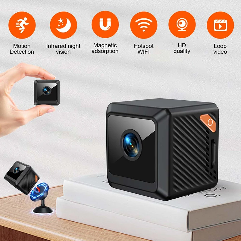 Baby Products Video - Mini Cámara Magnética 4K Inalámbrica WiFi,