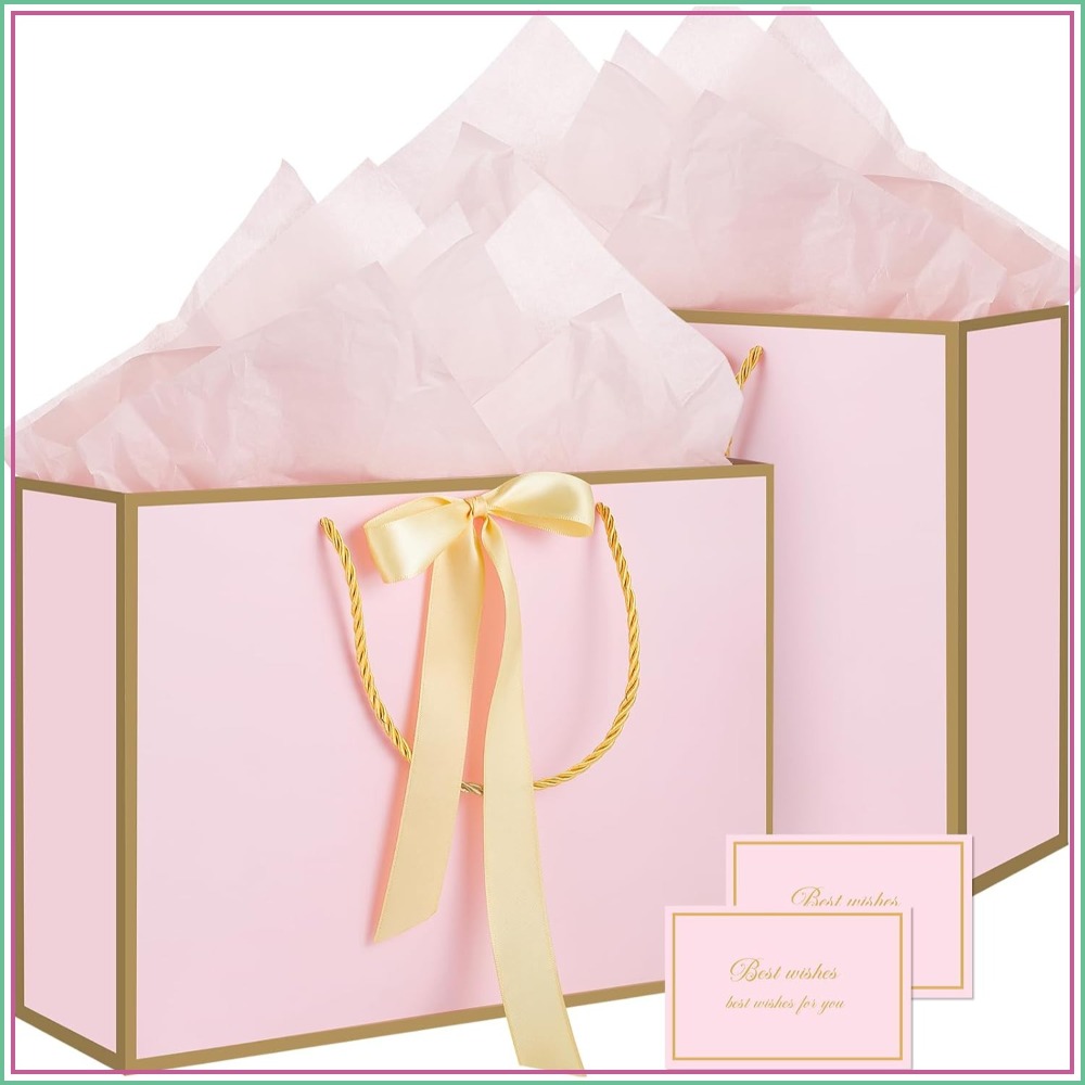 Baby Products Gift Card - Bolsas de Regalo Rosas con Asas,