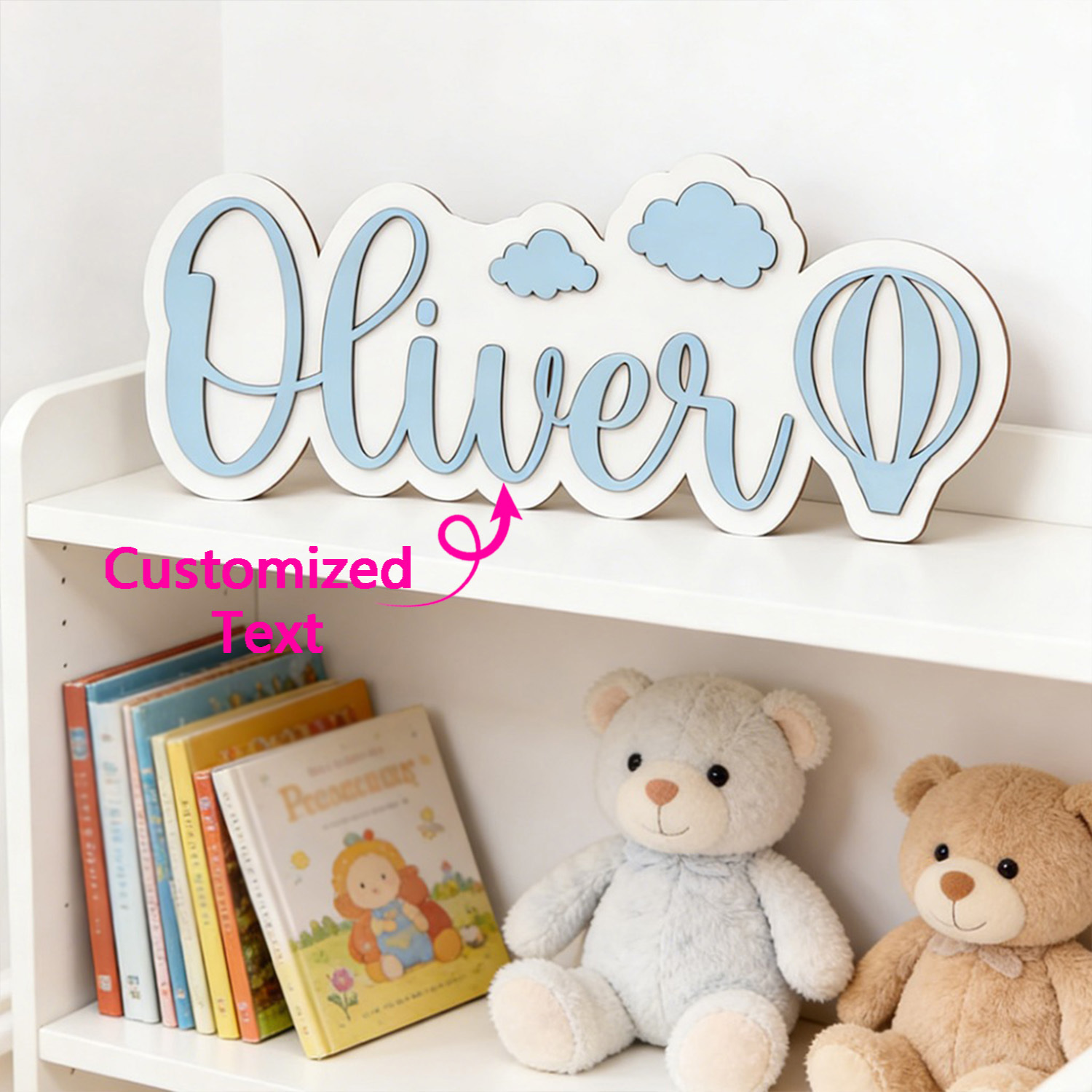 Baby Products Decoration - Letrero Personalizado para Habitación con Globo