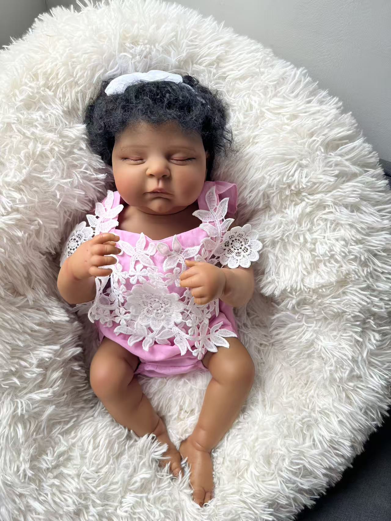 Baby Products For Curly Hair - Muñeca Reborn de silicona con melocotones