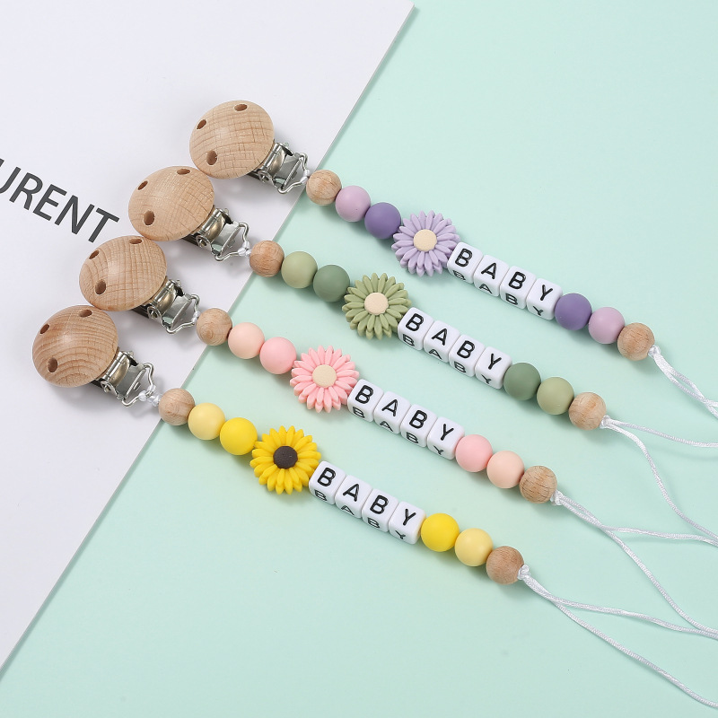 Baby Pacifier Clip - Clip para chupete con nombre personalizado