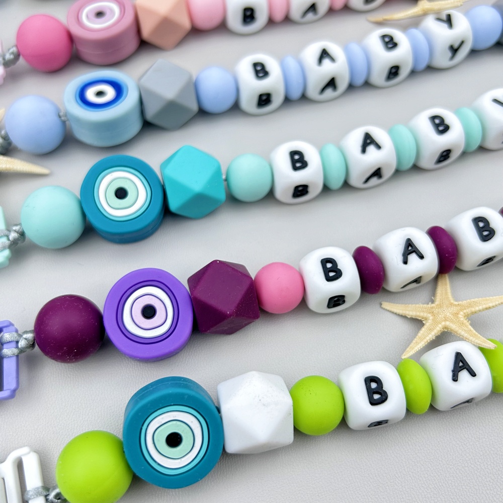 Personalizado inglés ruso sili - Baby Pacifier Clip reseña y precio