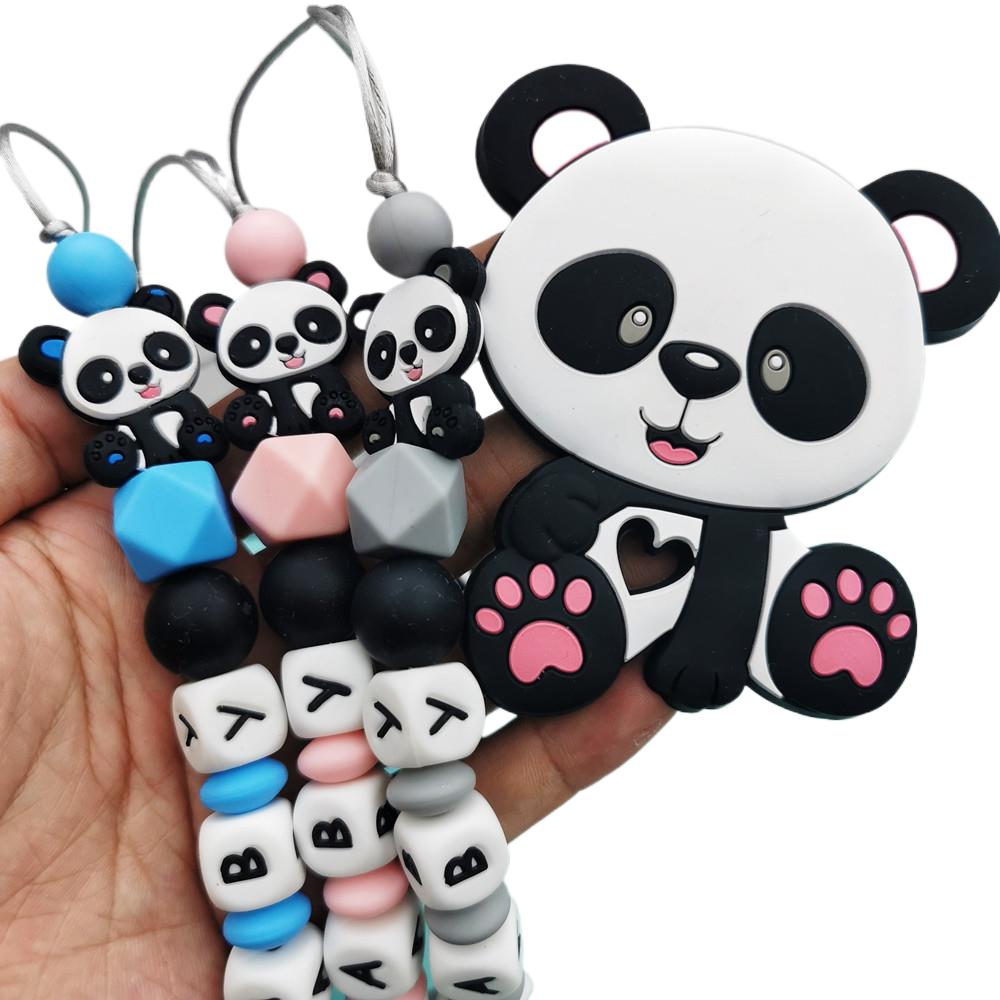 Panda personalizado inglés sil - Baby Pacifier Clip reseña y precio