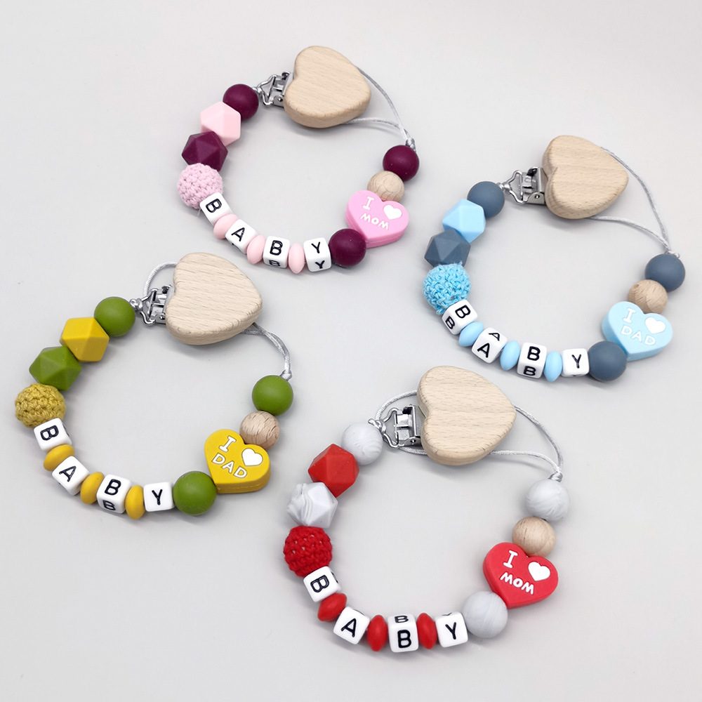 Mordedor para bebé con nombre  - Baby Pacifier Clip reseña y precio