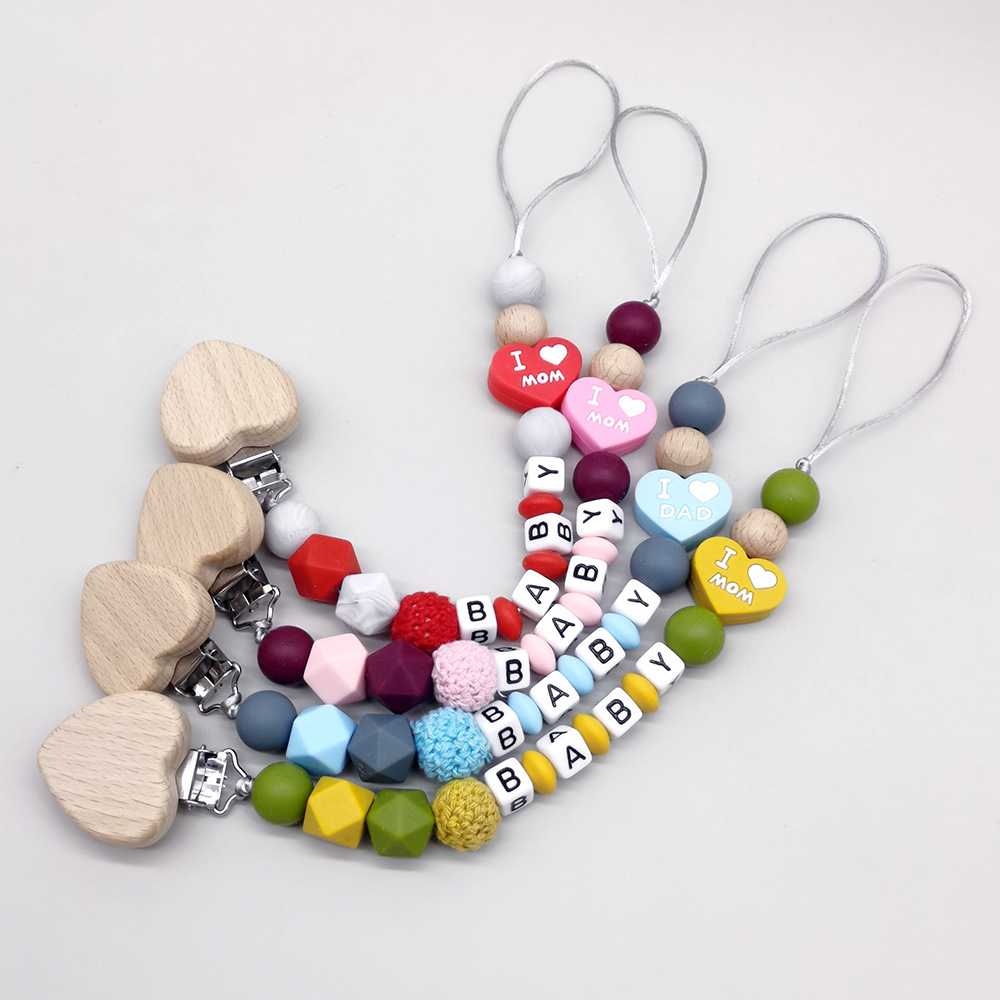Mordedor para bebé con nombre  - Baby Pacifier Clip reseña y precio