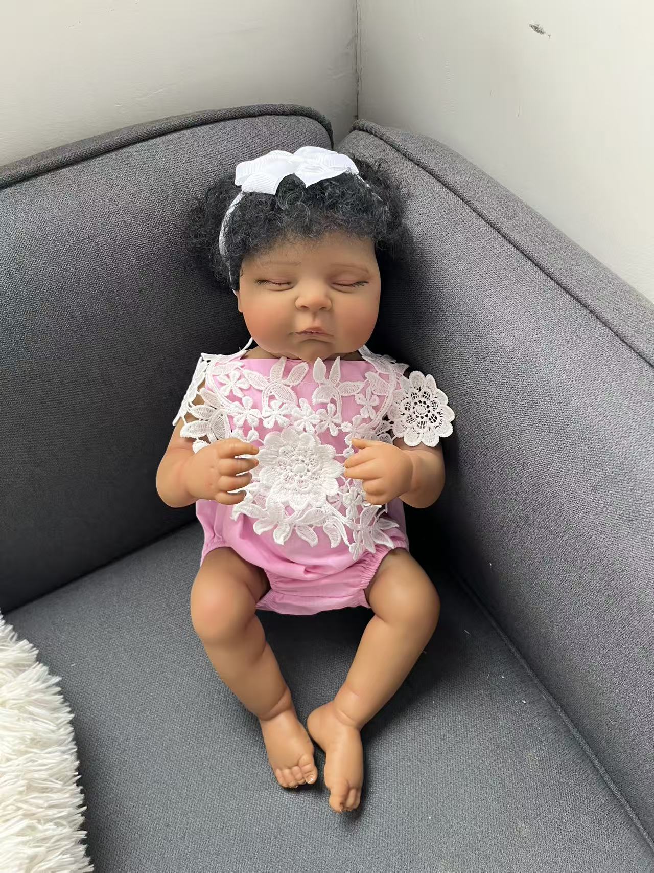 Muñeca Reborn de silicona con  - Baby Products For Curly Hair reseña y precio