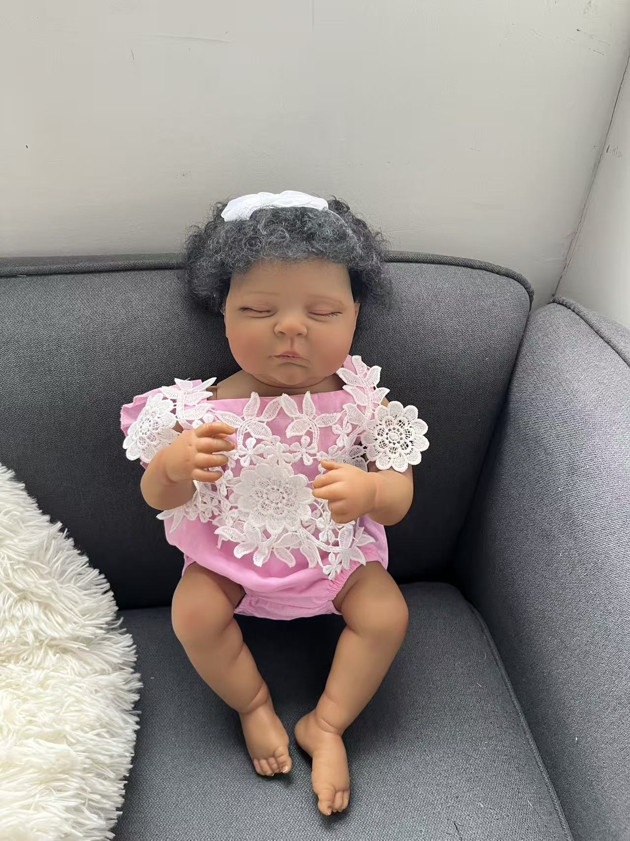 Muñeca Reborn de silicona con  - Baby Products For Curly Hair reseña y precio
