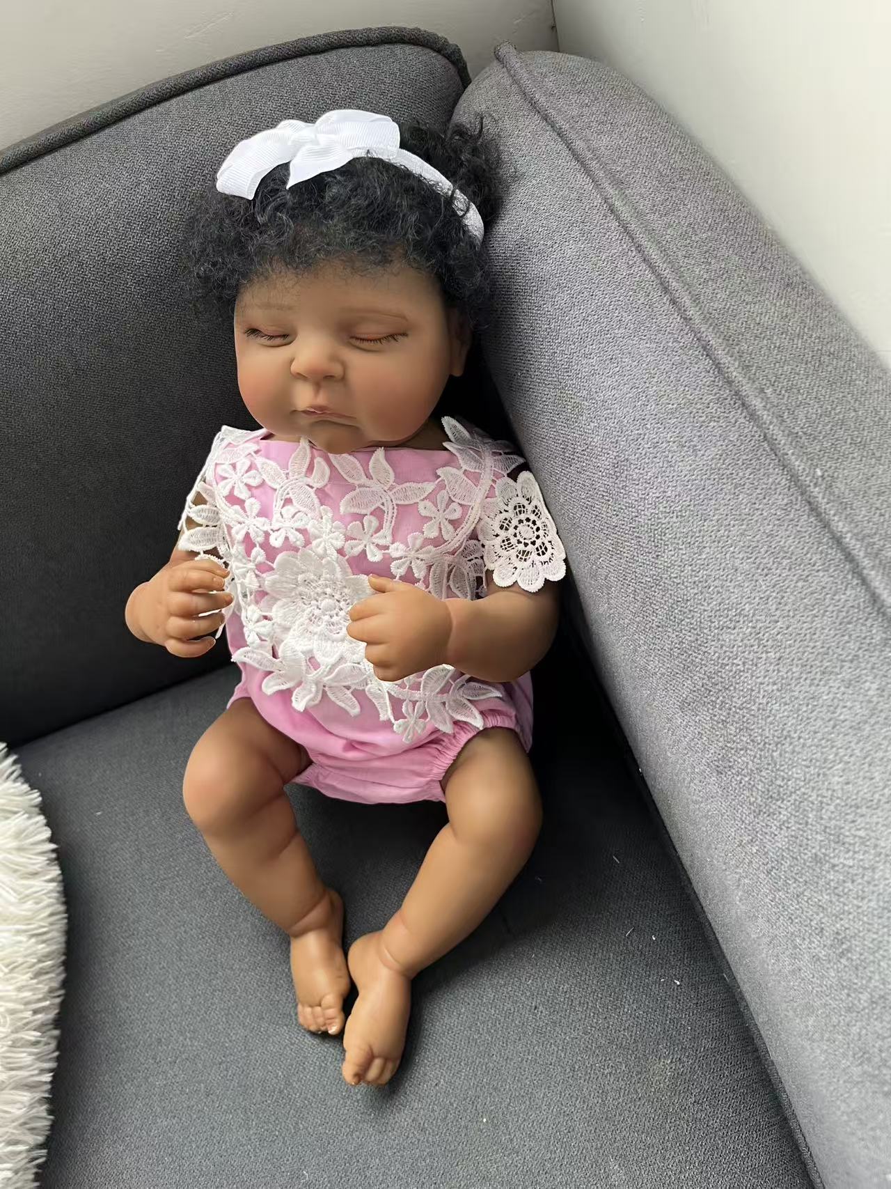 Muñeca Reborn de silicona con  - Baby Products For Curly Hair reseña y precio